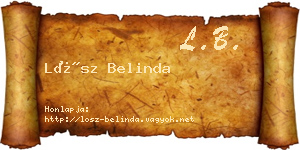 Lősz Belinda névjegykártya